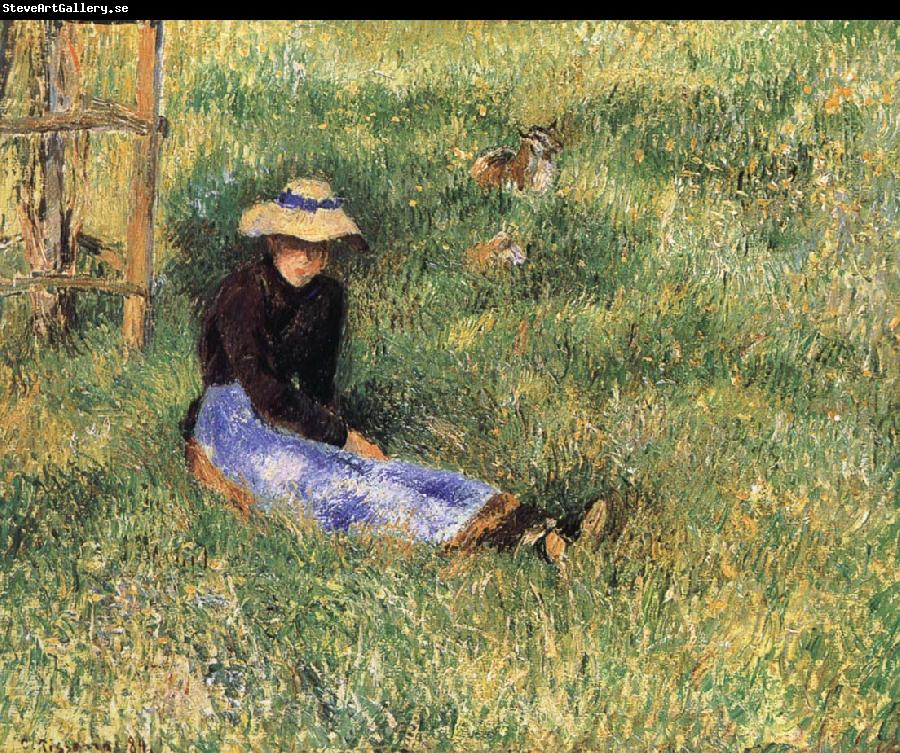 Camille Pissarro Woman and goats